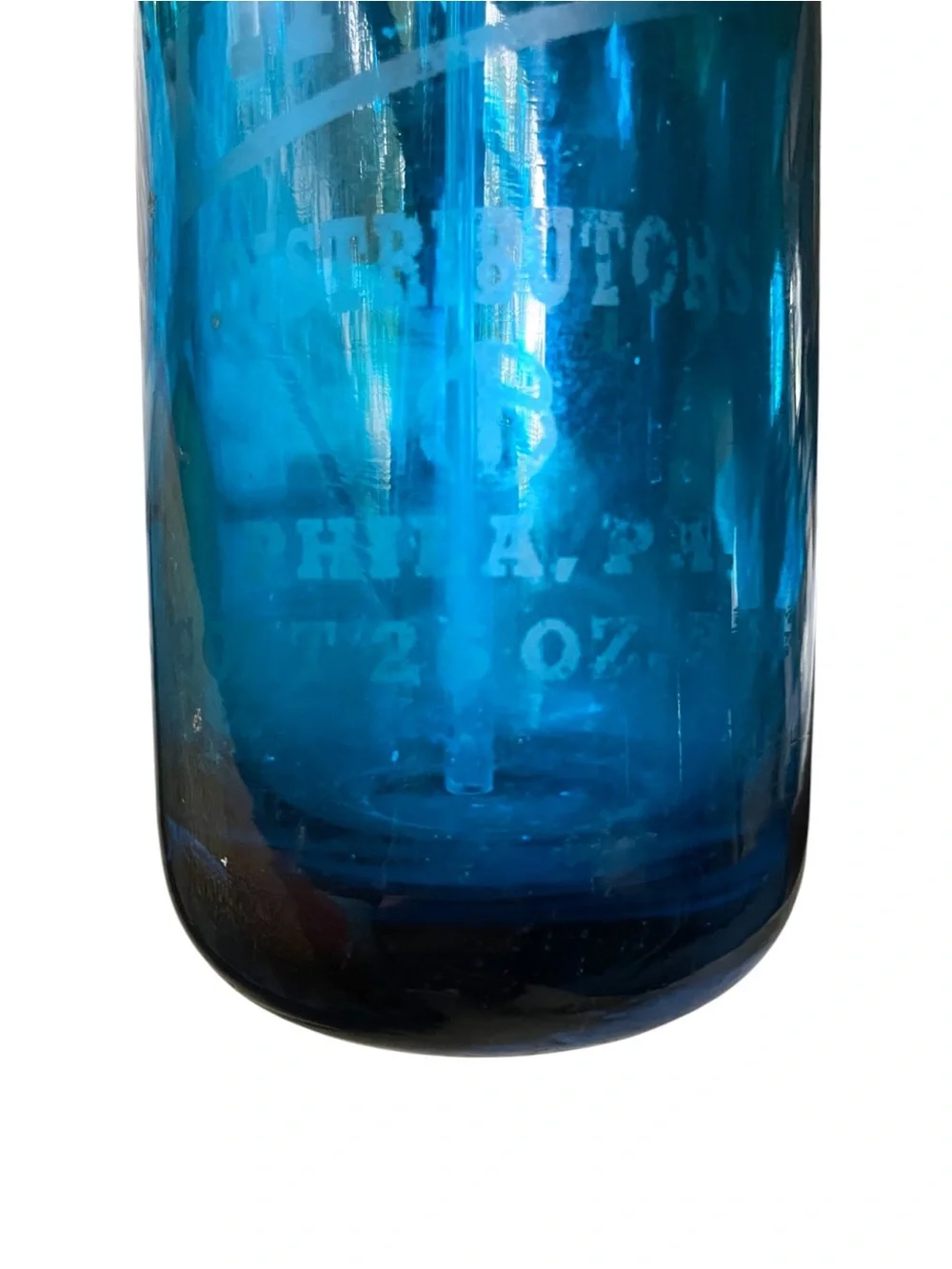 RARE Vintage Cobalt Blue Soda Seltzer Siphon Bottle